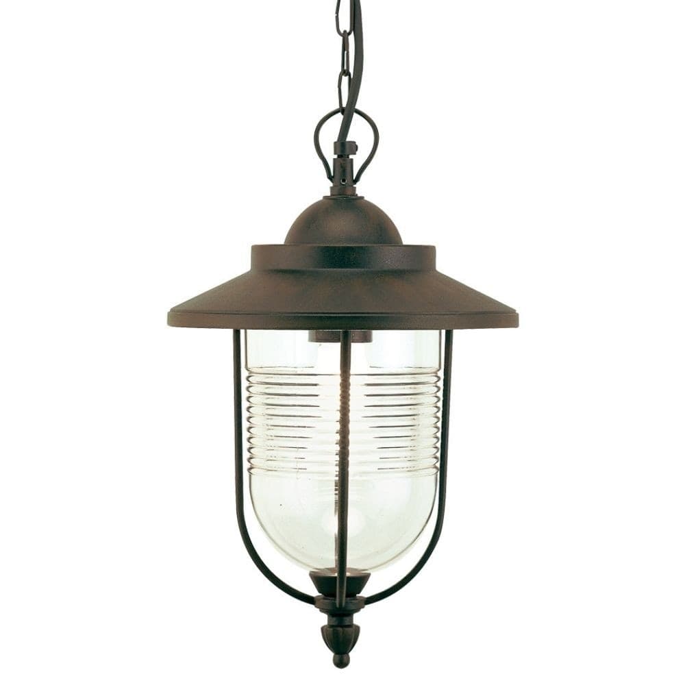 Lampada Sospensione da Esterno Pezzi 3 Modello Porto Color Ruggine cm 34 - 5