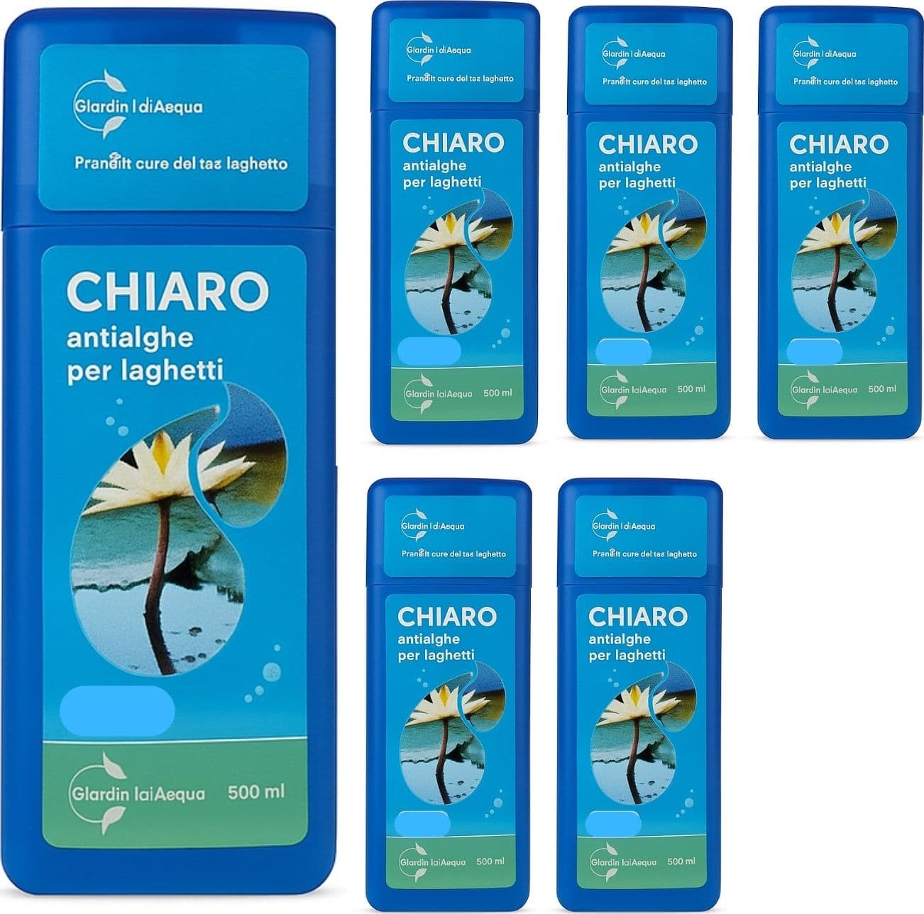6 Pezzi Chiaro Antialghe Liquido per Laghetto Dose per Litri 60000 - 2