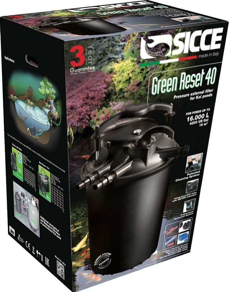 Sicce Green Reset 40 Litri Filtro Esterno per Laghetto con UVC - 2