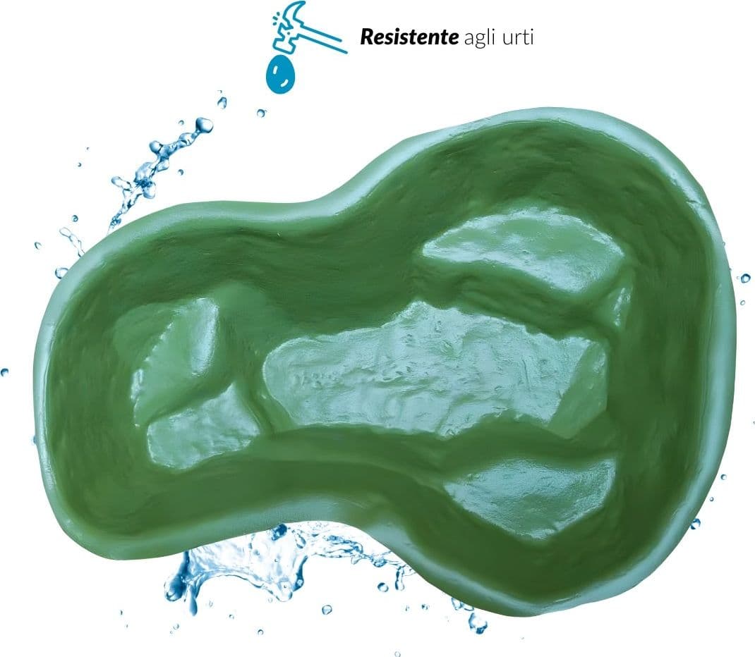 Laghetto da Giardino Green Bracciano Litri 220 Dimensioni 136x100xh34 Cm - 5