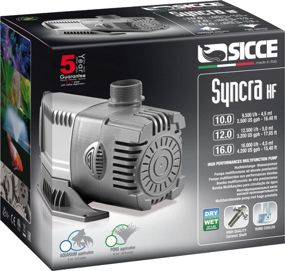 Sicce Syncra HF 16.0 Pompa Multifunzione per Laghetti e Acquari 16.000 Litri/h - 2