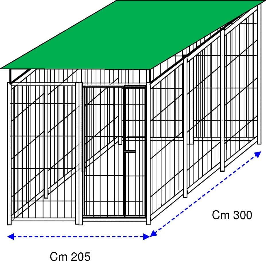 Recinzione da Esterno con Copertura Zincatura a Caldo da 300x200x Altezza 180 Cm - 6