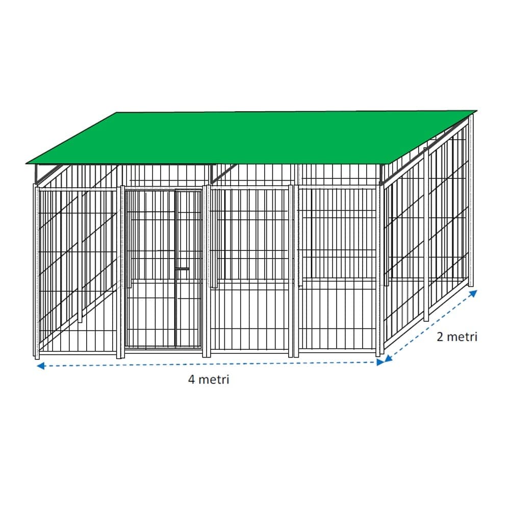 Recinzione da Esterno con Copertura Zincatura a Caldo da 400x200x Altezza 180 Cm - 6