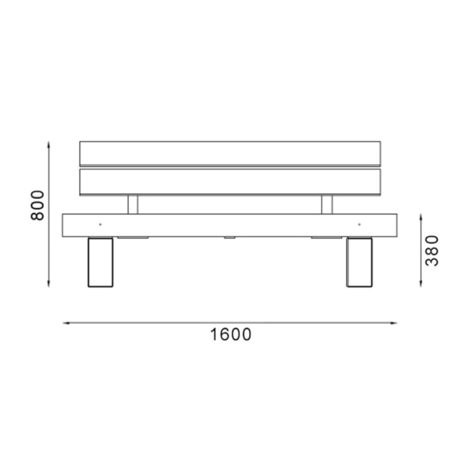 Panchina da Giardino Modello Torino in Acciaio Lunghezza 160 Cm - 6
