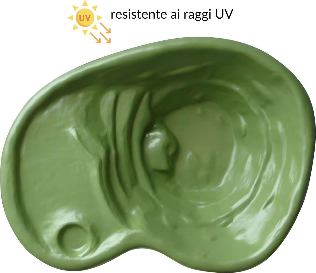 Laghetto Trionix per Tartarughe Verde Litri 80 Dimensioni 108x77xh28 - 7
