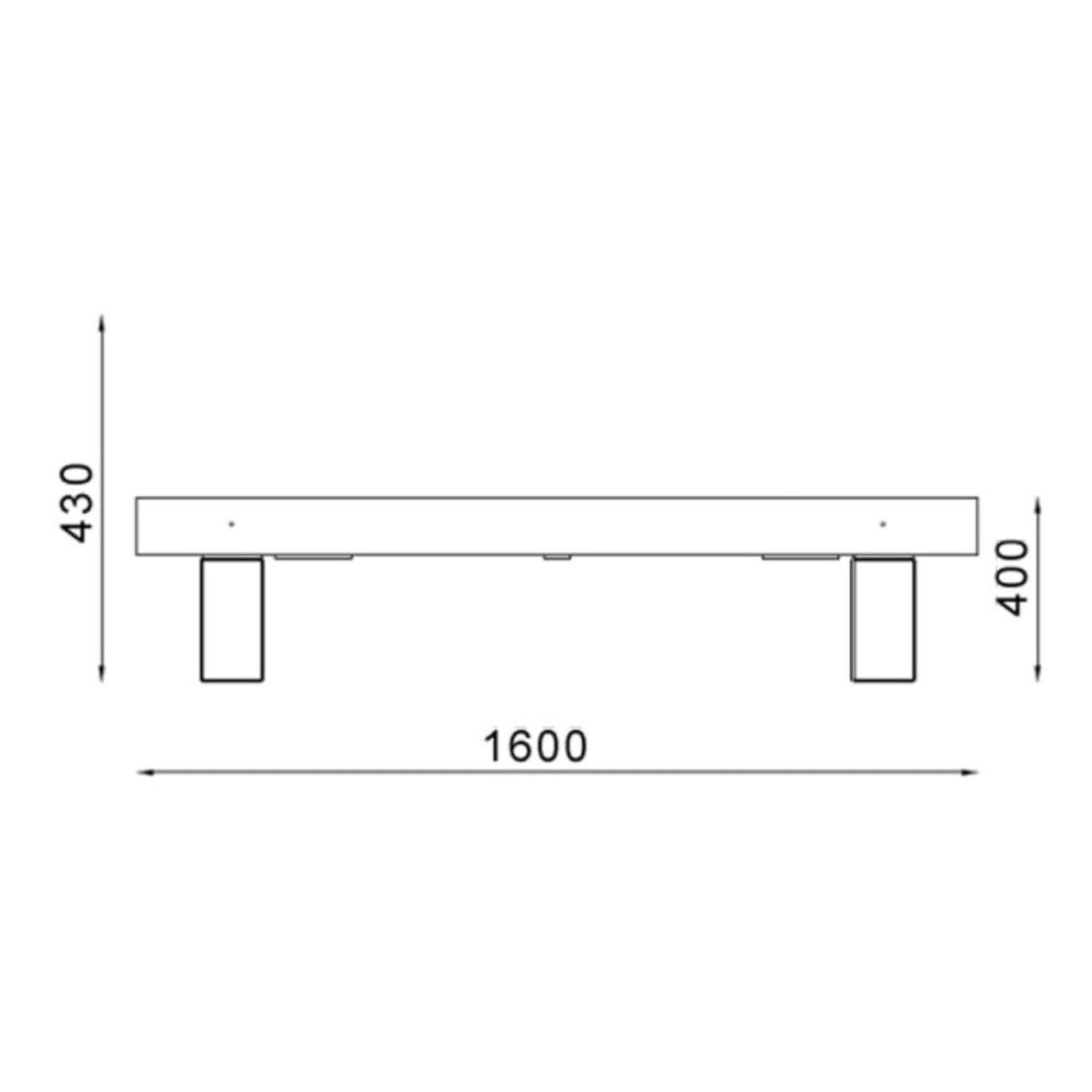 Panca da Giardino Modello Roma in Acciaio Lunghezza 160 Cm - 6