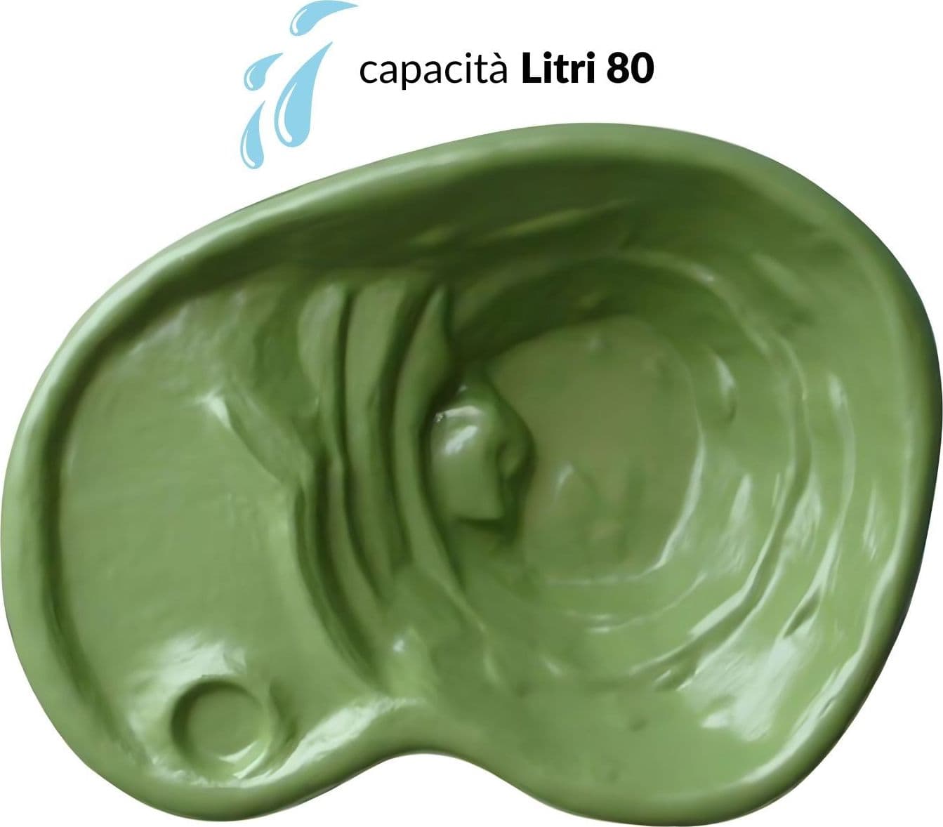 Laghetto Ninjia per Tartarughe Verde Litri 210 cm 185x108x32 - 5