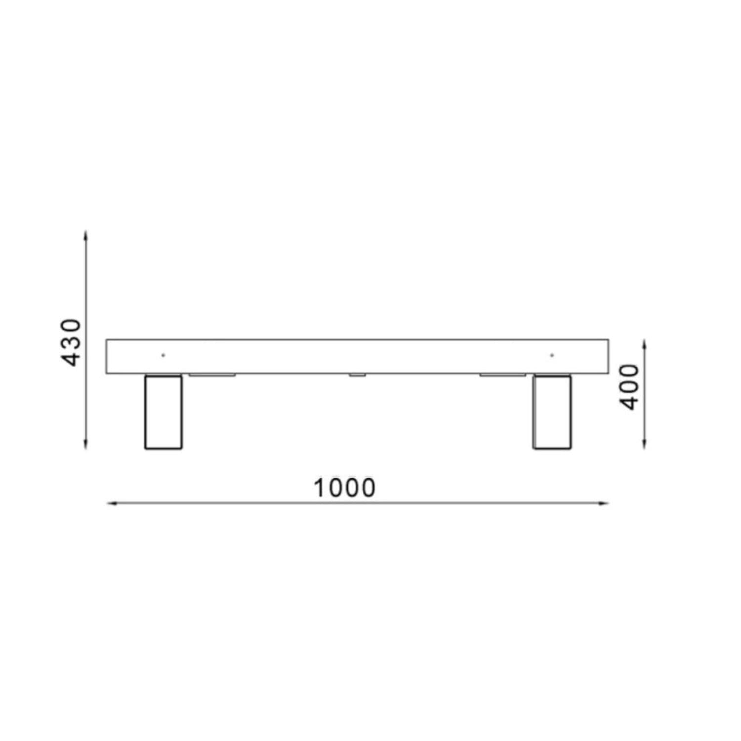Panca da Giardino Modello Milano in Acciaio Lunghezza 100 Cm - 6