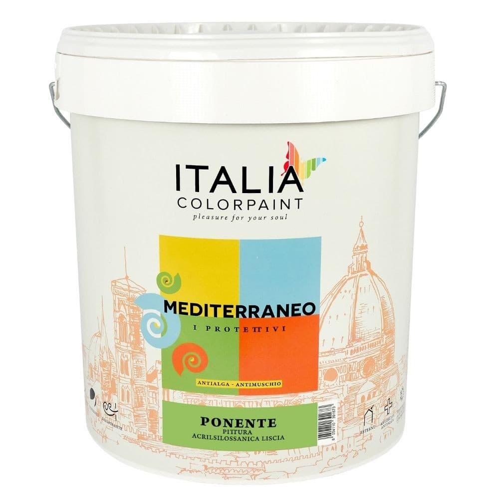 Mediterraneo Ponente Idropittura Acrilsilossanica liscia Protettivo Antialga - 4