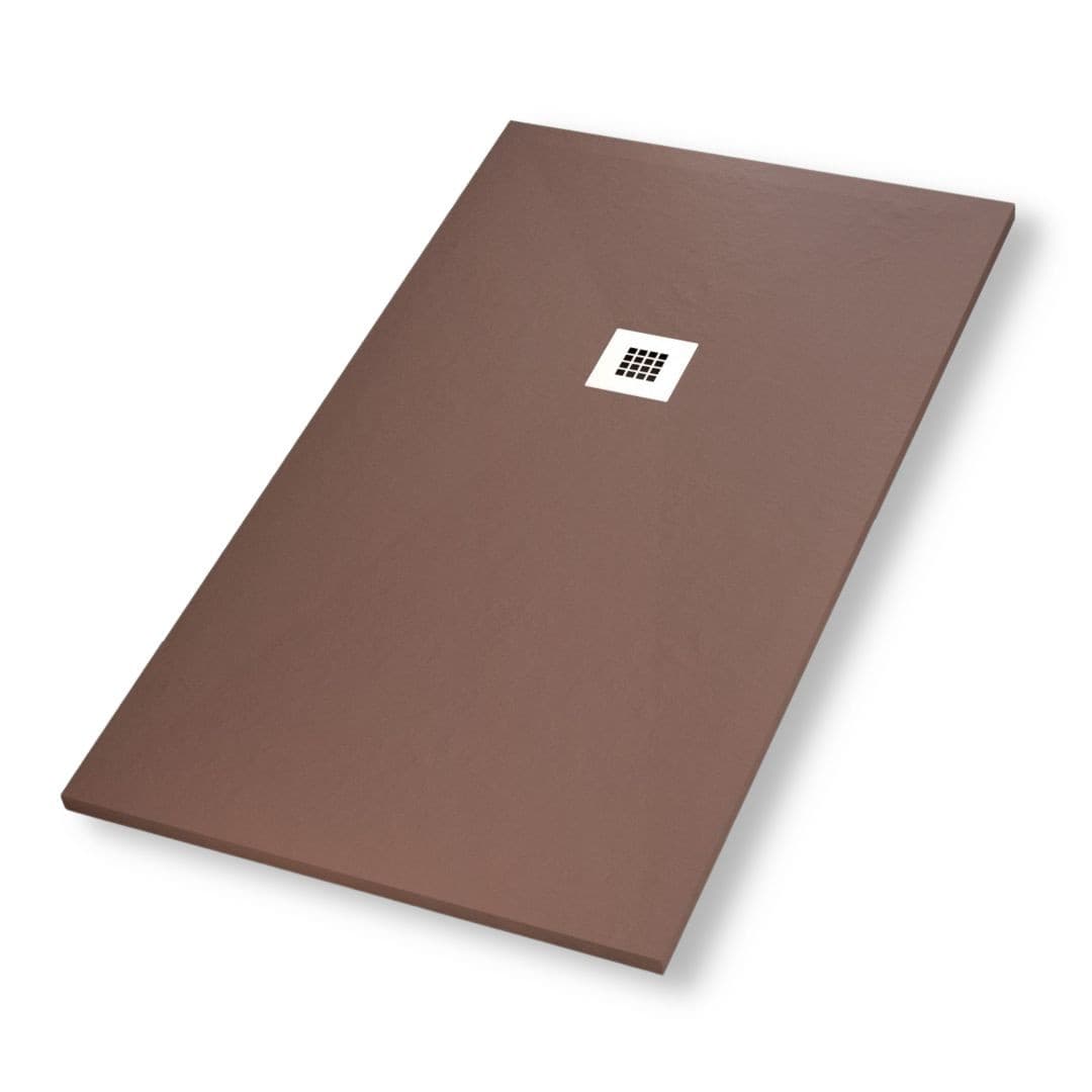 Piatto Doccia Antiscivolo In Mineral Marmo Finitura Asfalto Cacao P70 - 3