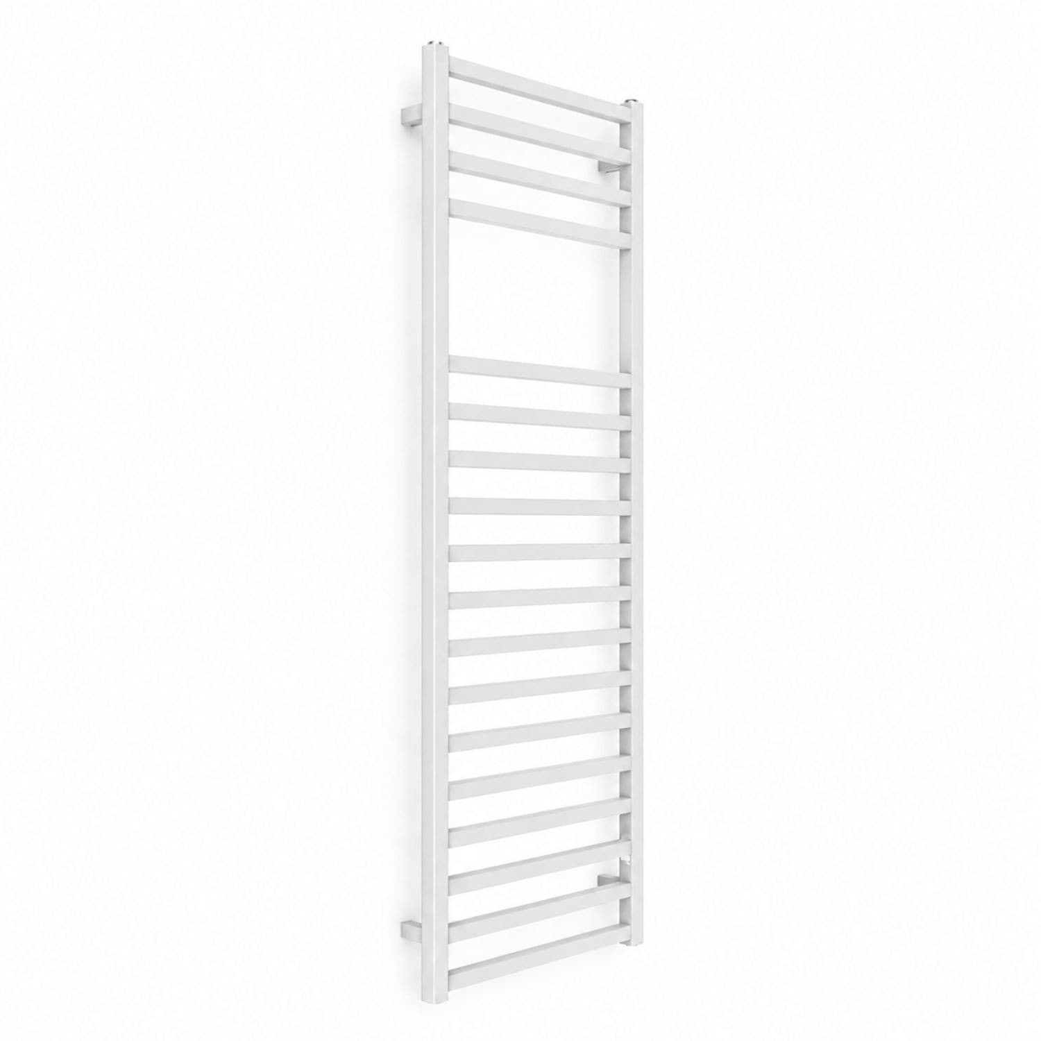 Termoarredo Bagno Scaldasalviette Forma Square Bianco Opaco Profilo Quadro - 16