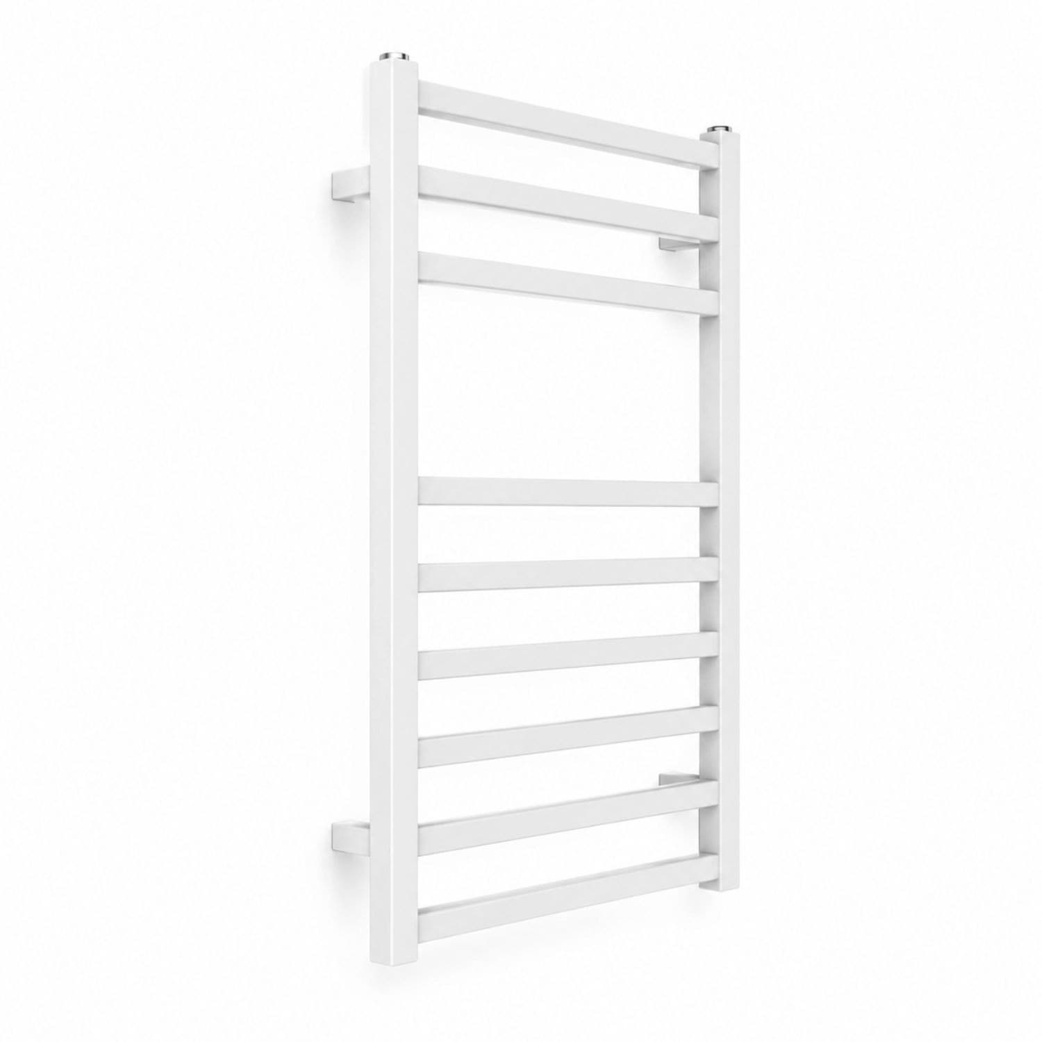 Termoarredo Bagno Scaldasalviette Forma Square Bianco Opaco Profilo Quadro - 6