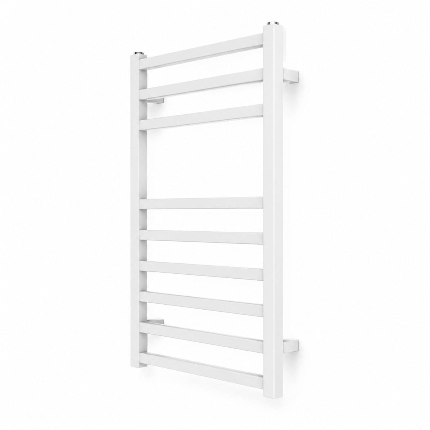 Termoarredo Bagno Scaldasalviette Forma Square Bianco Opaco Profilo Quadro - 7