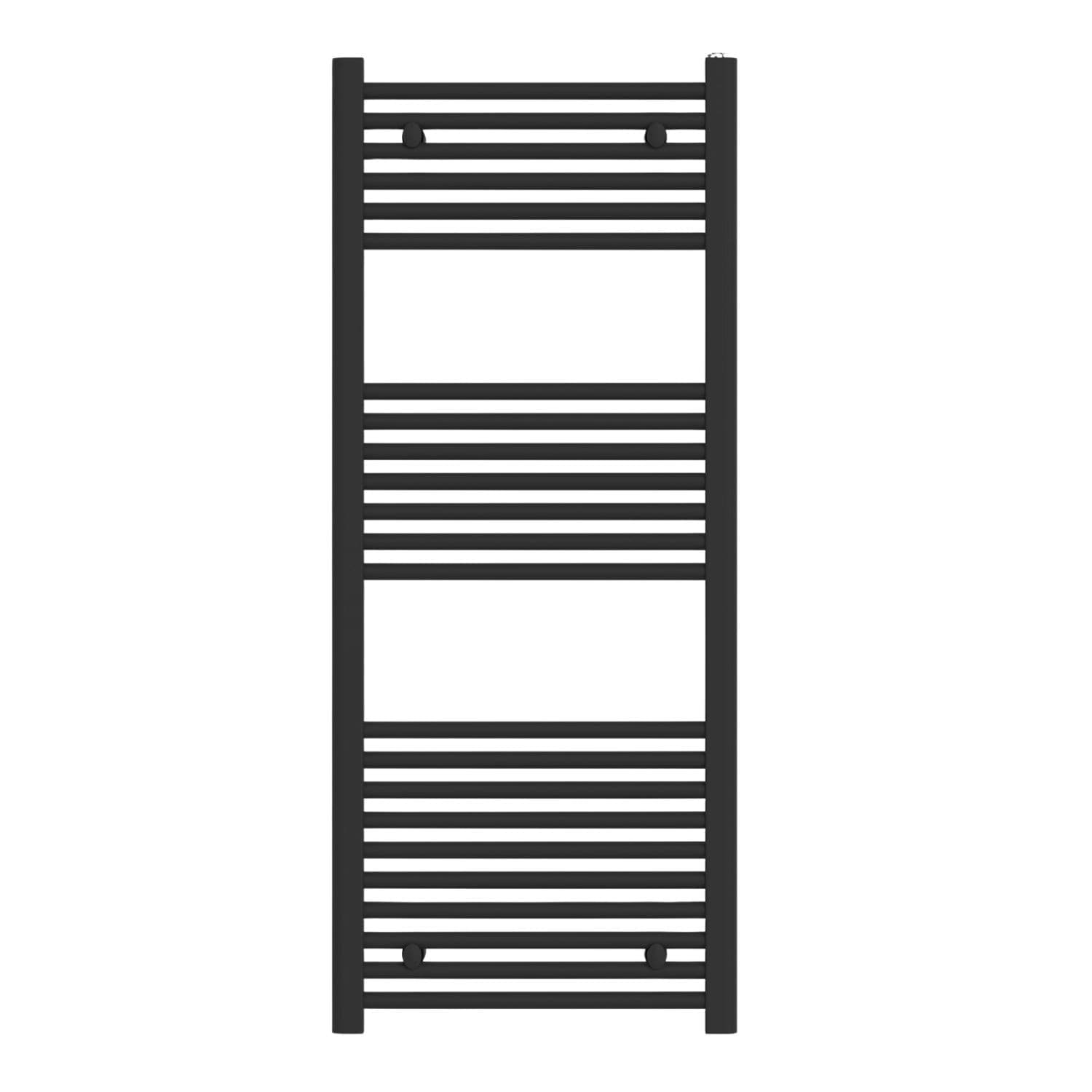 Termoarredo Bagno Scaldasalviette In Acciaio Nero Opaco - 27