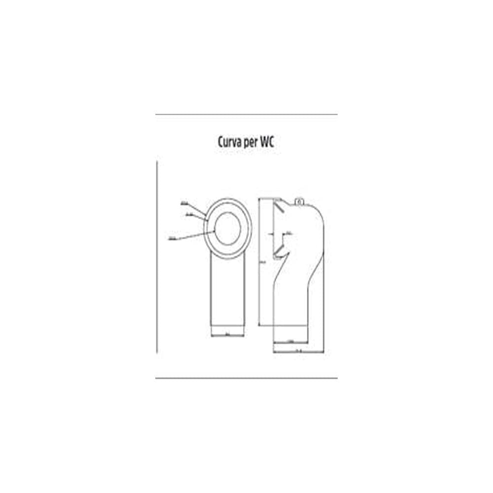 Sanitari Ceramica Dark A Pavimento Vaso WC Bidet Sedile e Curva - 5