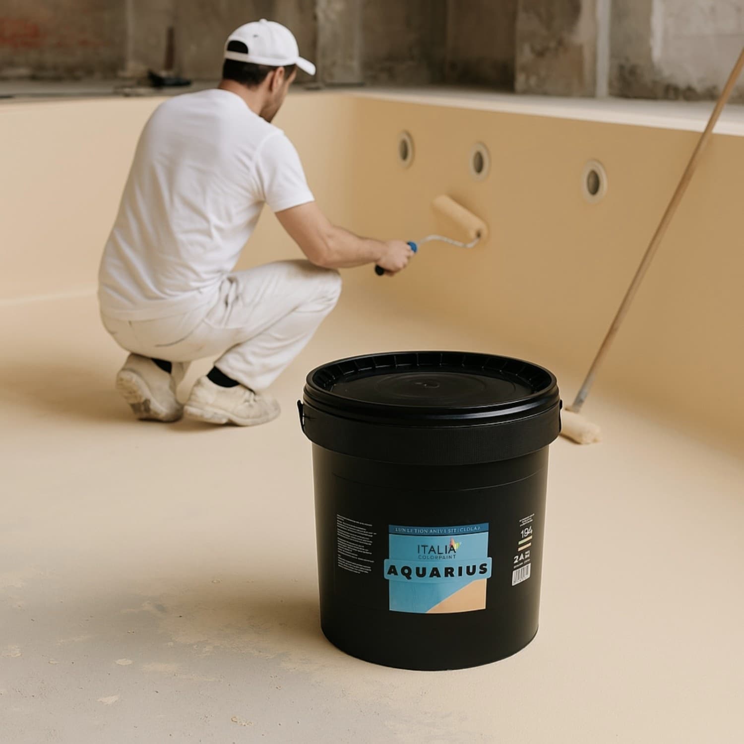 Idropittura Acrilica Specifica per Piscine in Cemento Aquarius - 21