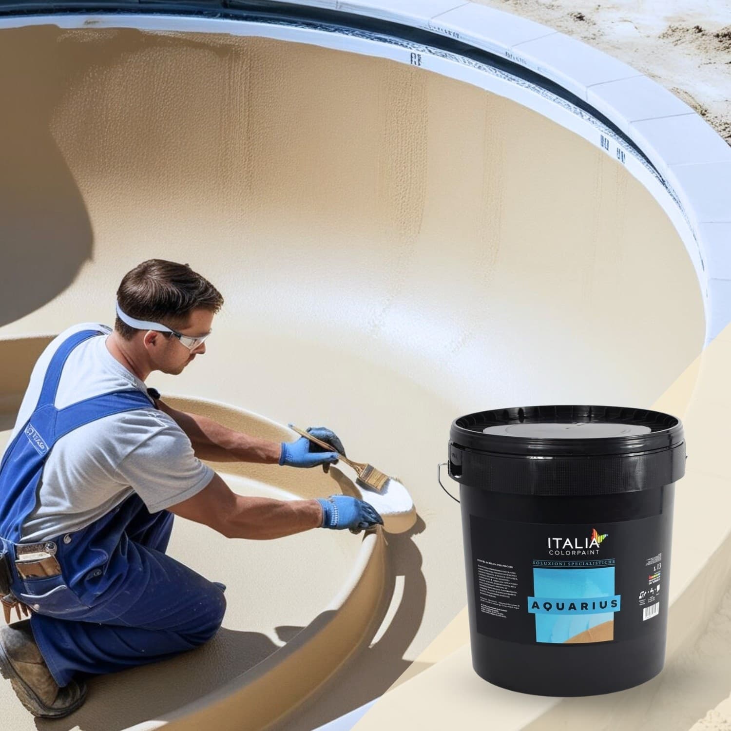 Idropittura Acrilica Specifica per Piscine in Cemento Aquarius - 22