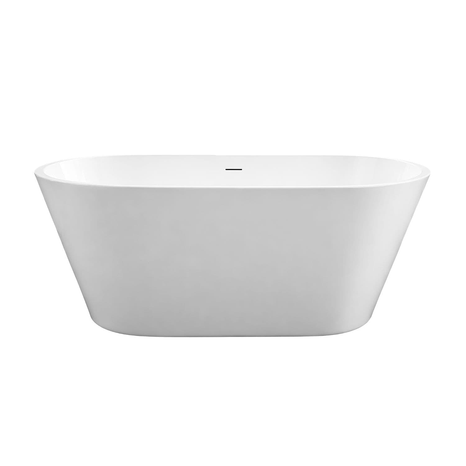 Vasca Da Bagno Free Standing Ovale In Acrilico Bianco Lucido - 7