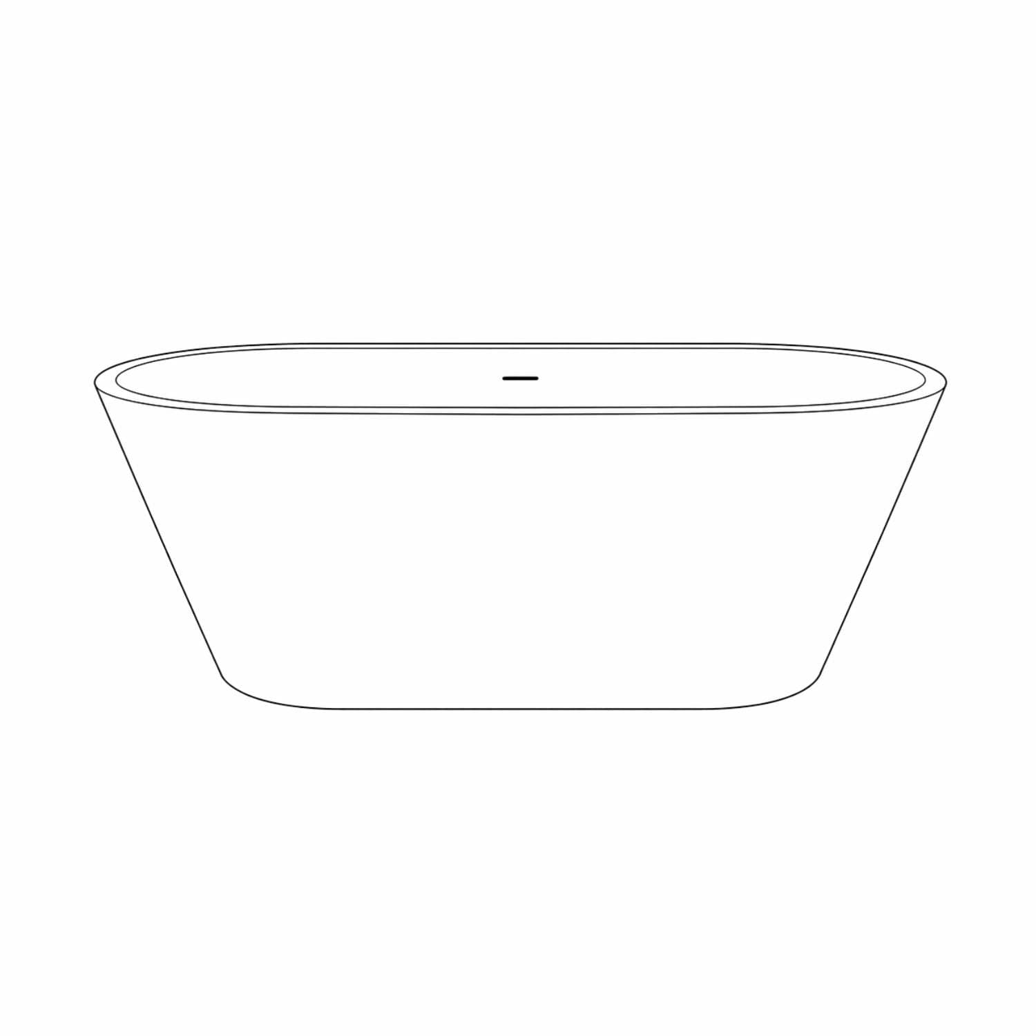 Vasca Da Bagno Free Standing Ovale In Acrilico Bianco Lucido - 8
