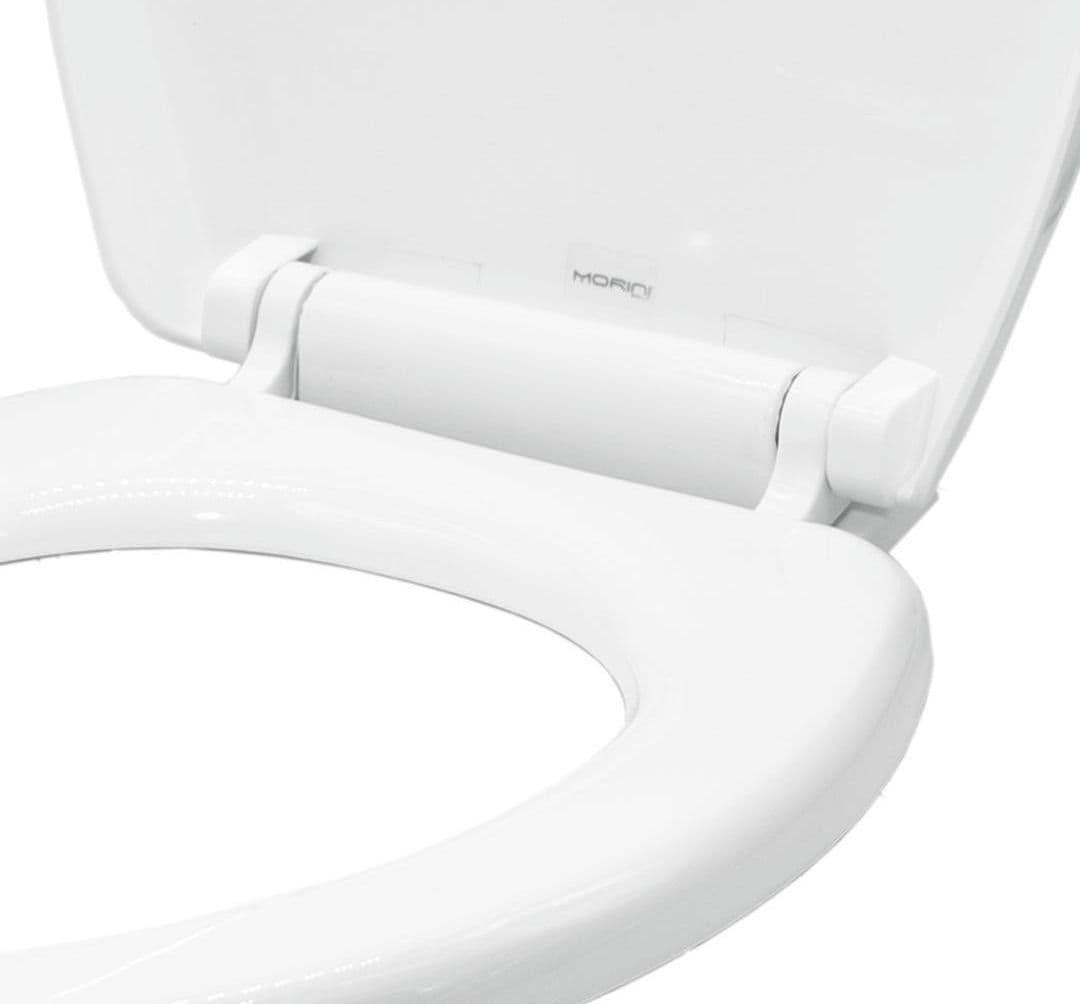 Sedile Wc Copri Water Tavoletta Vaso Universale Bianco Polipropilene PP Sistema Soft Closing Bagno - 3