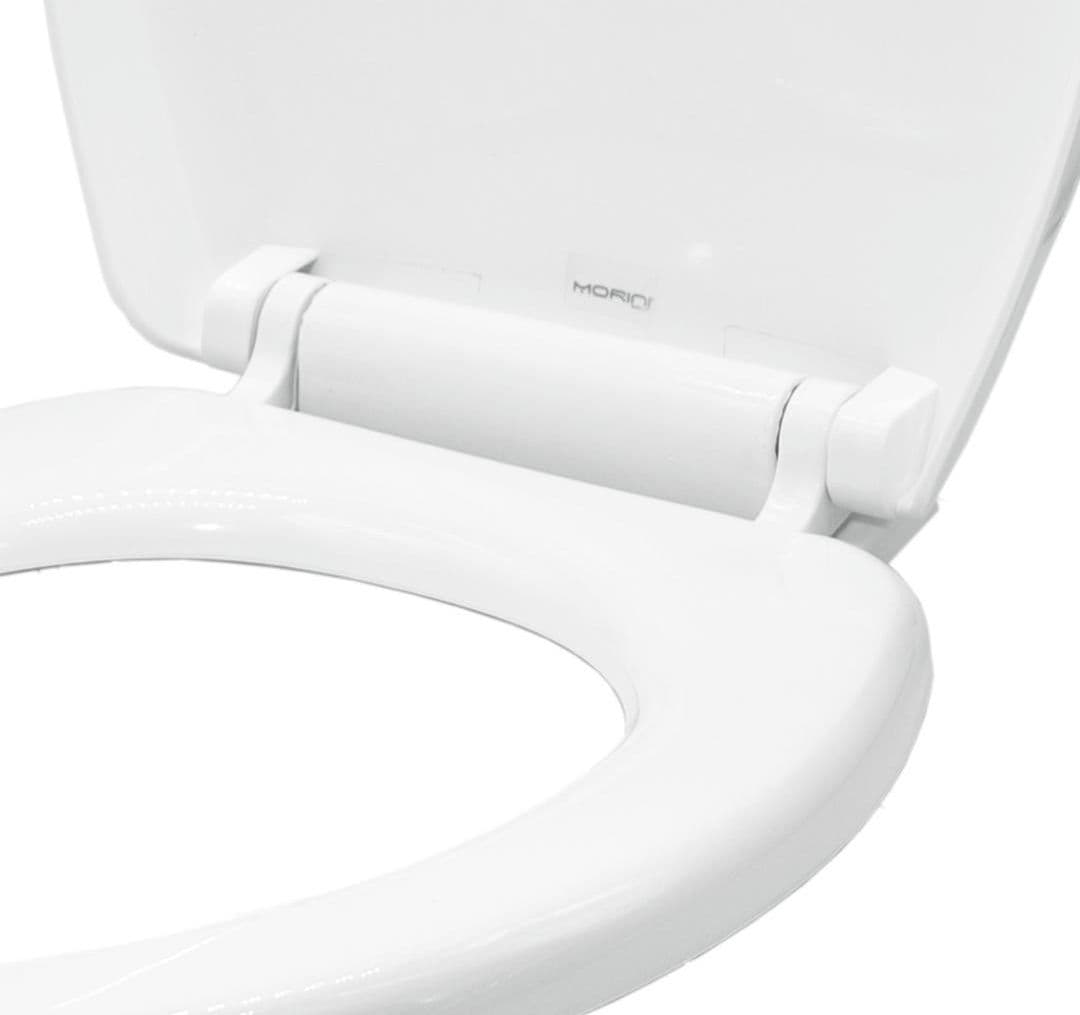 Sedile Wc Copri Water Tavoletta Vaso Universale Bianco Polipropilene PP Sistema Soft Closing Bagno - 3
