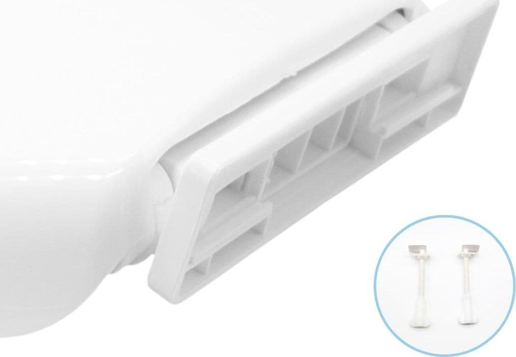 Sedile Wc Copri Water Tavoletta Vaso Universale Bianco Polipropilene PP Sistema Soft Closing Bagno - 4
