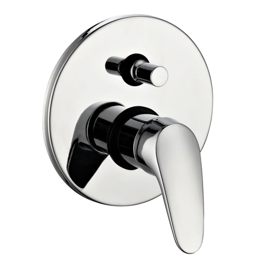 Kit Doccia Tondo Completo di Soffione Doccetta e Miscelatore con Deviatore Delfino - 7