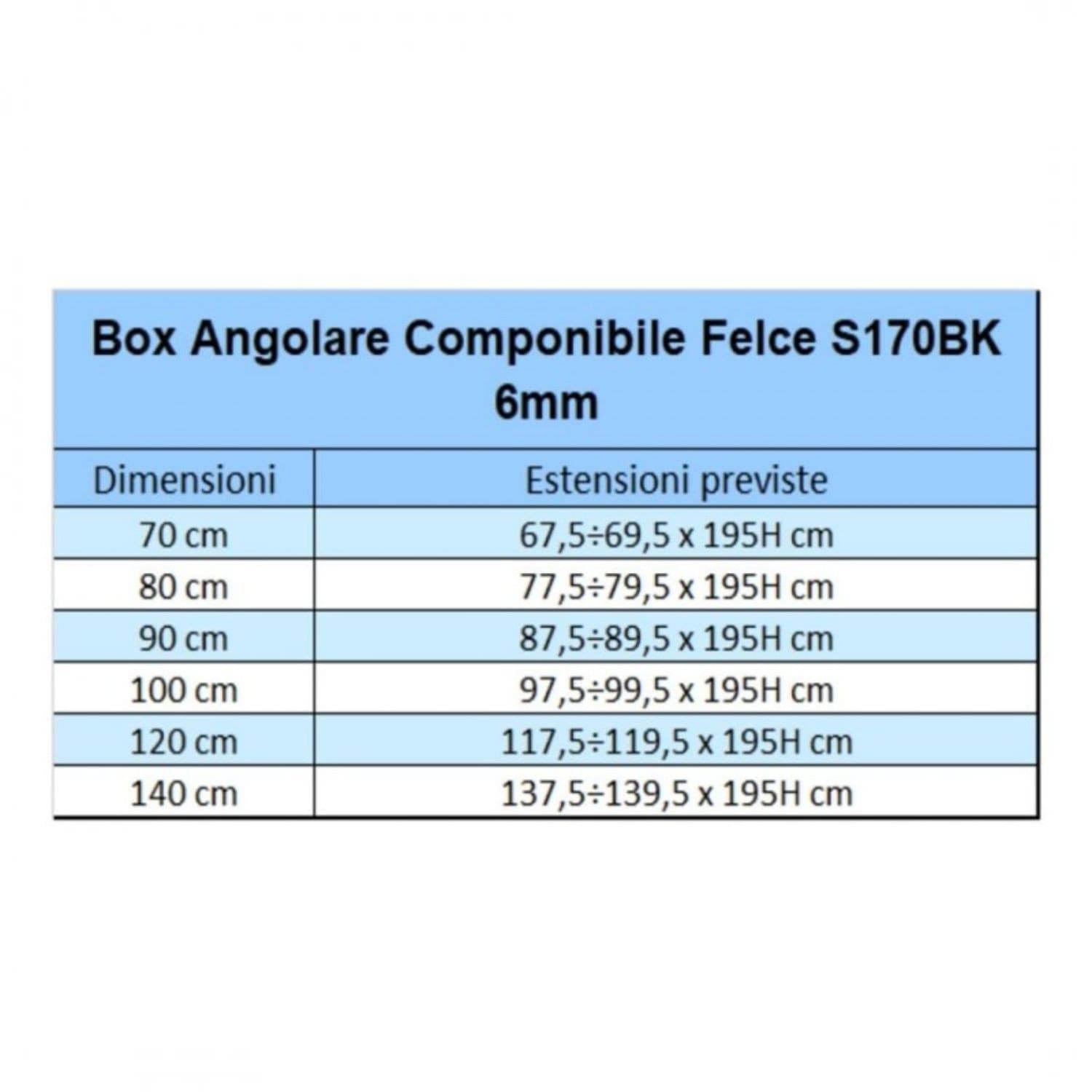 Cabina Doccia Angolare Corner Black Cristallo 6 mm 70x90x195 cm - 6