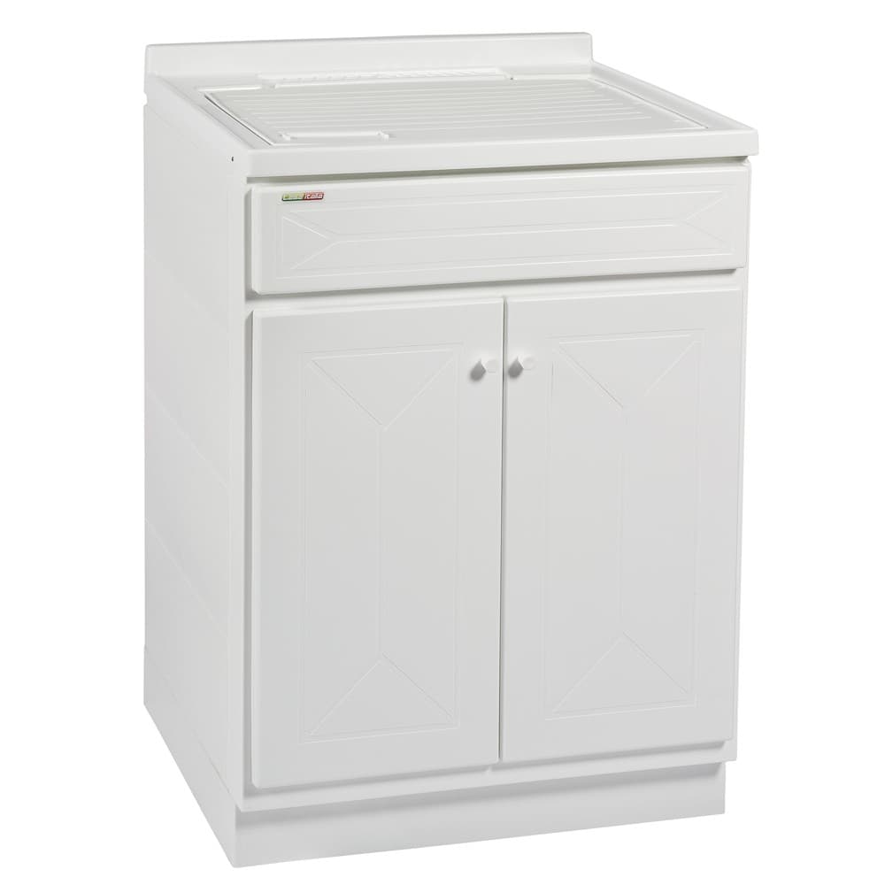 Lavatoio Lavello In Resina Doppia Singola Anta Varie Misure Mobile In Pvc Interno Esterno Bianco - 6