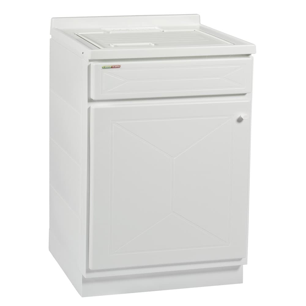 Lavatoio Lavello In Resina Doppia Singola Anta Varie Misure Mobile In Pvc Interno Esterno Bianco - 4