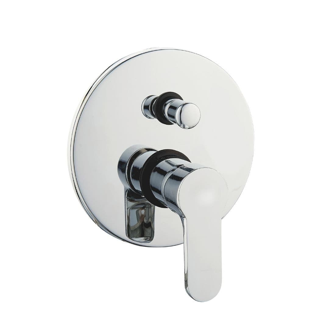 Kit Doccia Tondo Completo di Soffione Doccetta e Miscelatore con Deviatore Hope - 7