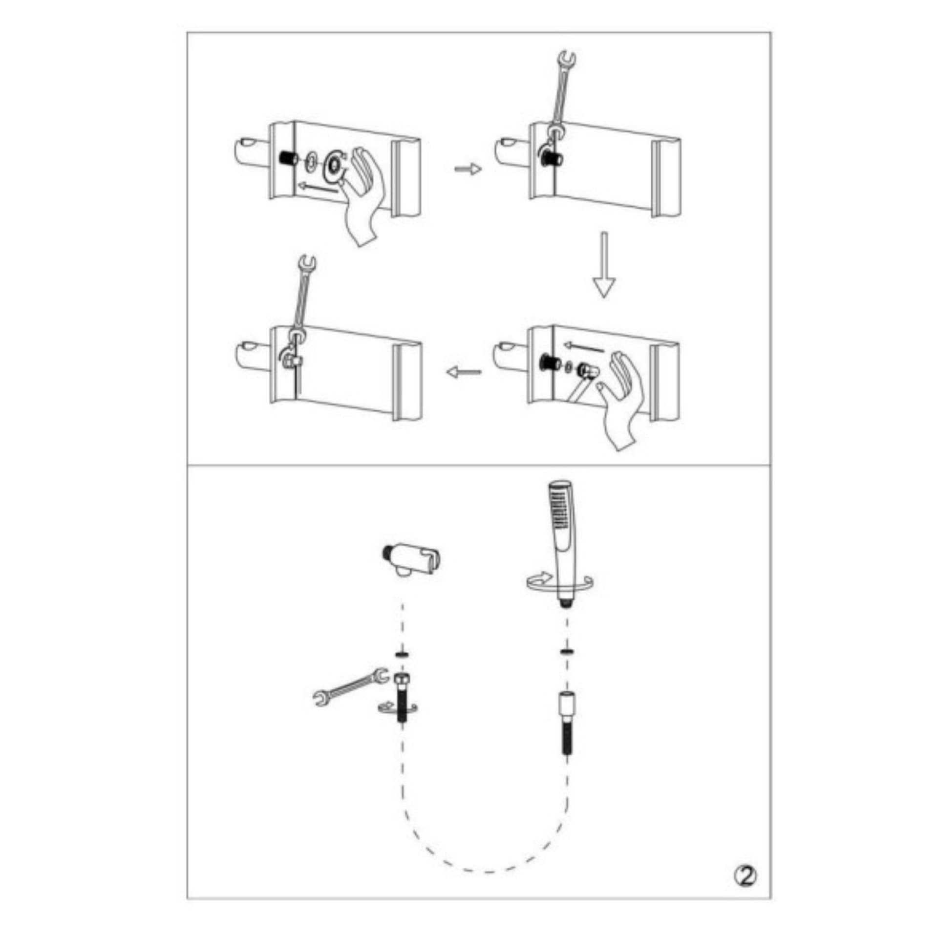 Colonna Doccia Step Acciaio Inox 3 Getti Idro Lombari e Cascata H120xL20 - 9