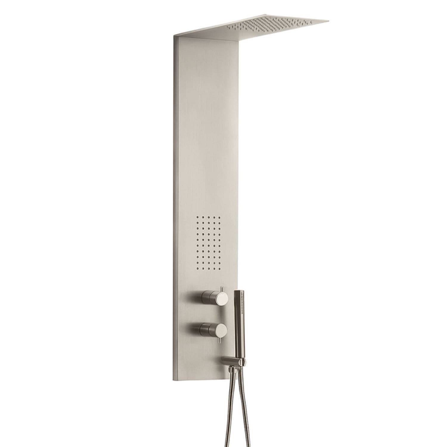 Colonna Doccia 3 Funzioni Acciaio Inox Bocchetta Idro Lombare 20x50x110 cm - 8