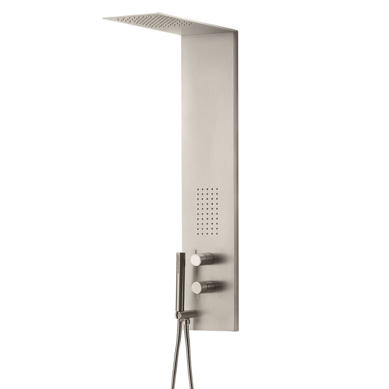 Colonna Doccia 3 Funzioni Acciaio Inox Bocchetta Idro Lombare 20x50x110 cm - 9