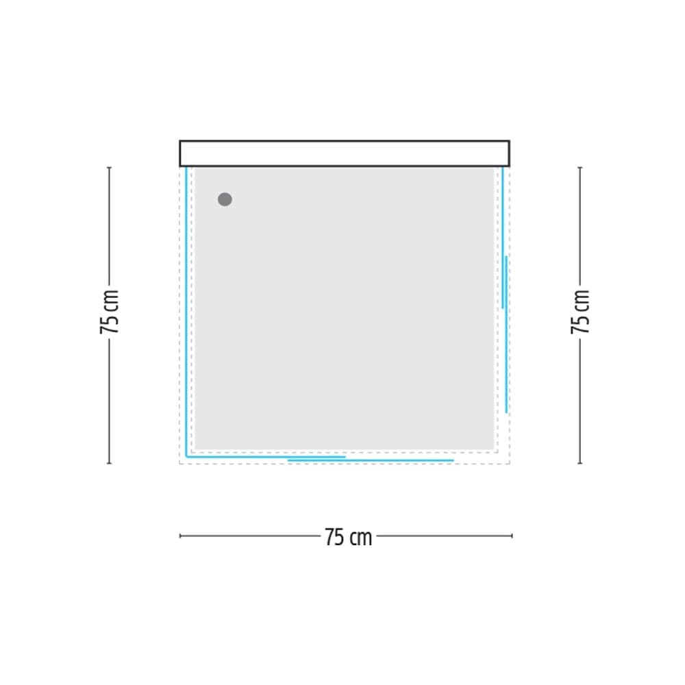Ogomondo Box Cabina Doccia Corner 3 Lati Cristallo Temprato Trasparente 75x75x75 - 4
