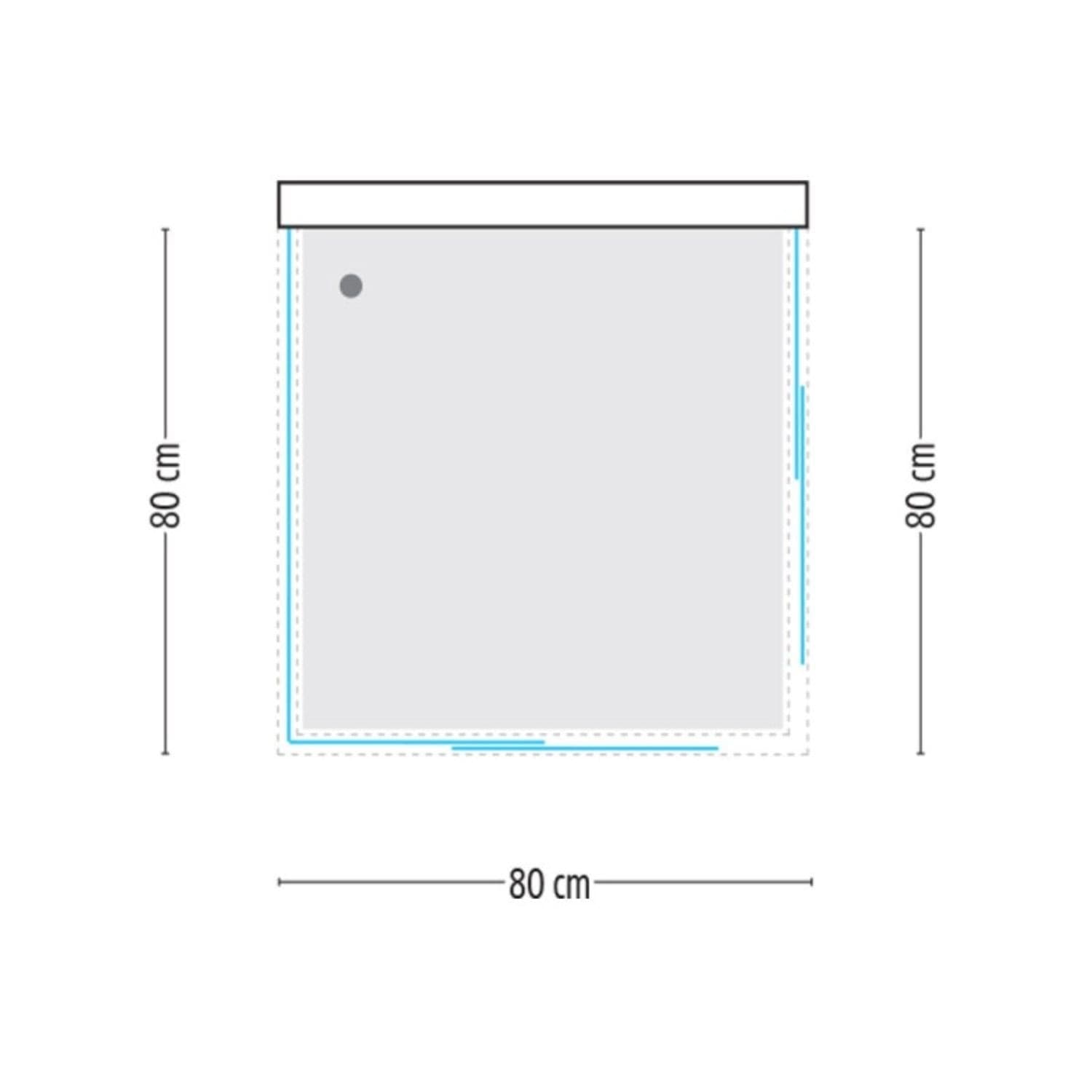 Ogomondo Box Cabina Doccia Corner 3 Lati Cristallo Temprato Trasparente 80x80x80 - 5
