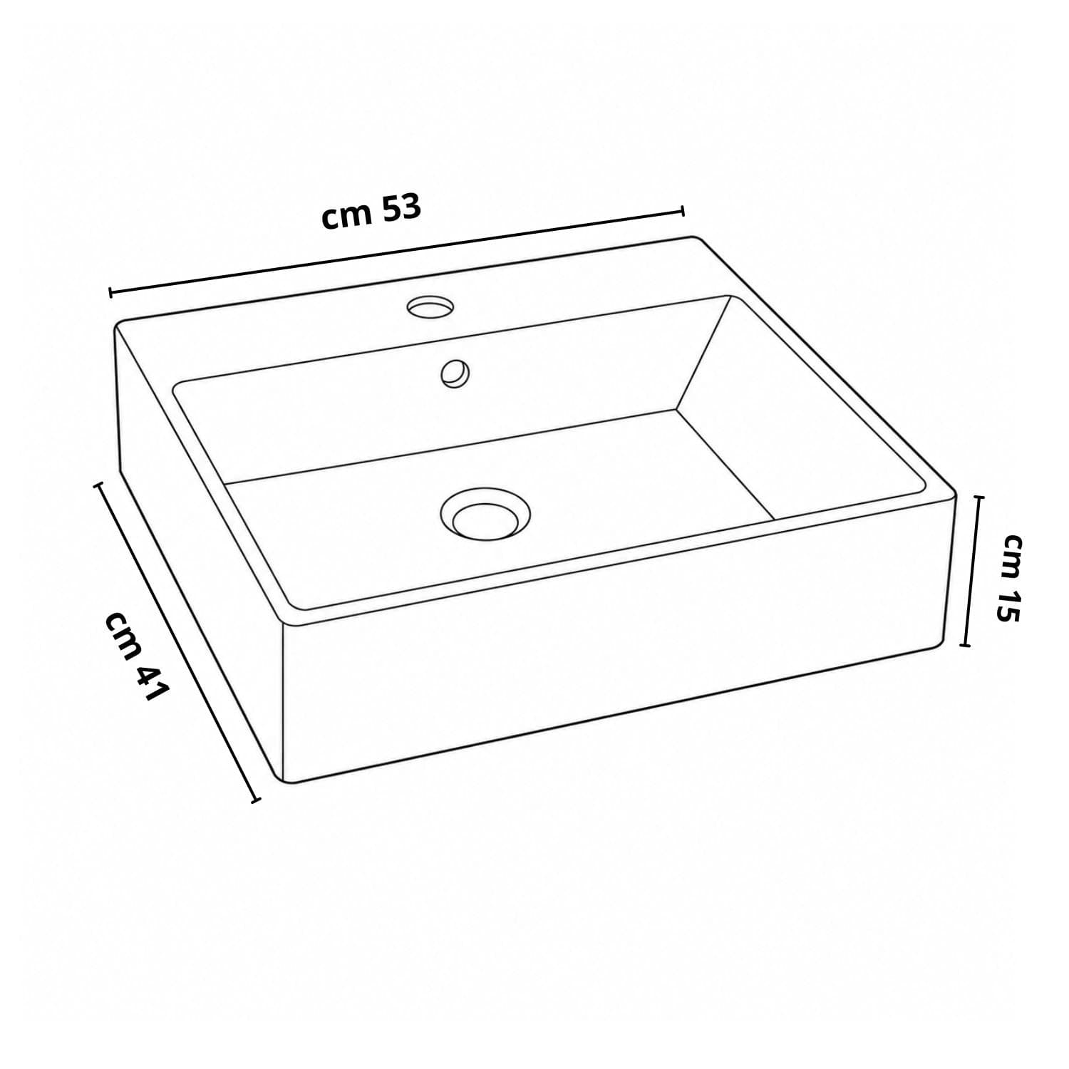 Lavabo Da Appoggio In Ceramica Bianco Lucido Per Arredare Il Bagno - 15