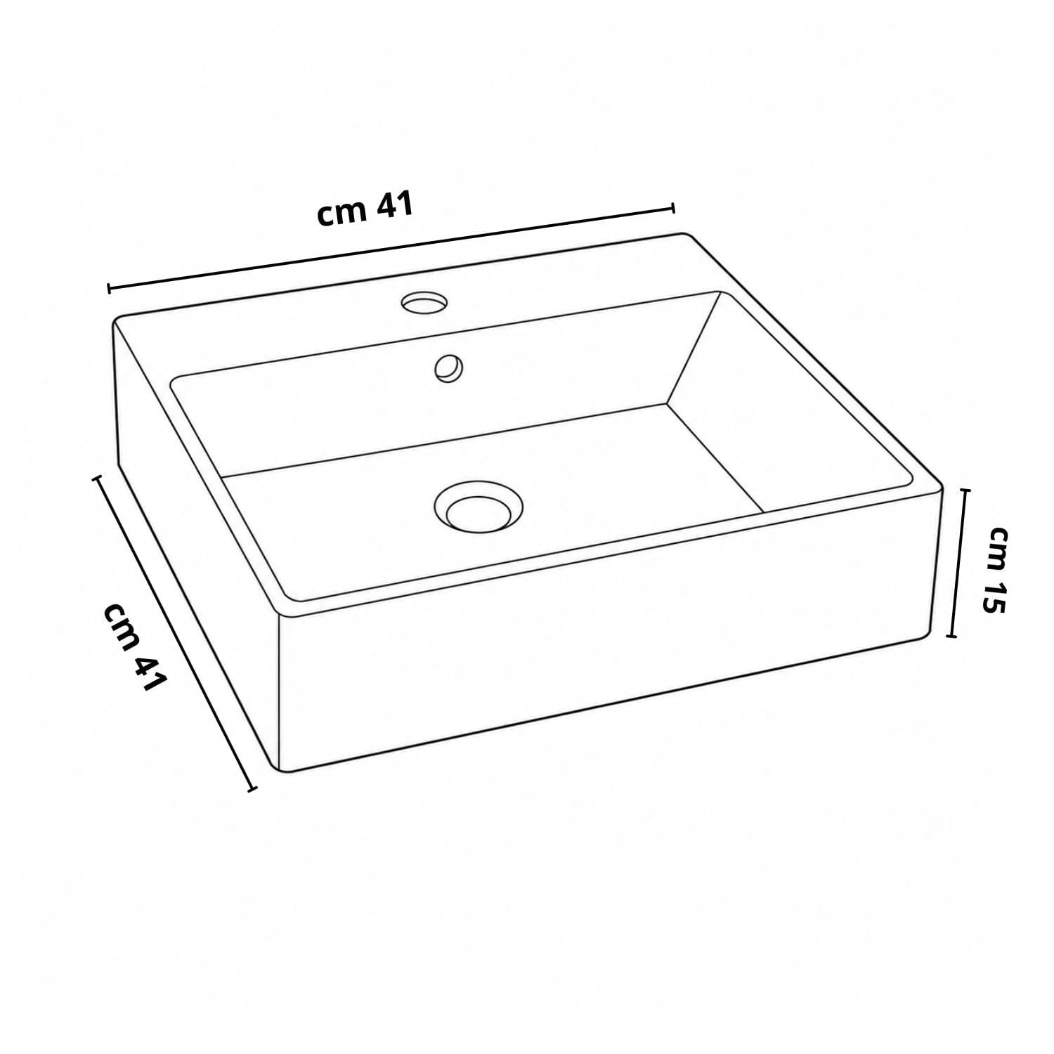 Lavabo Da Appoggio In Ceramica Bianco Lucido Per Arredare Il Bagno - 8