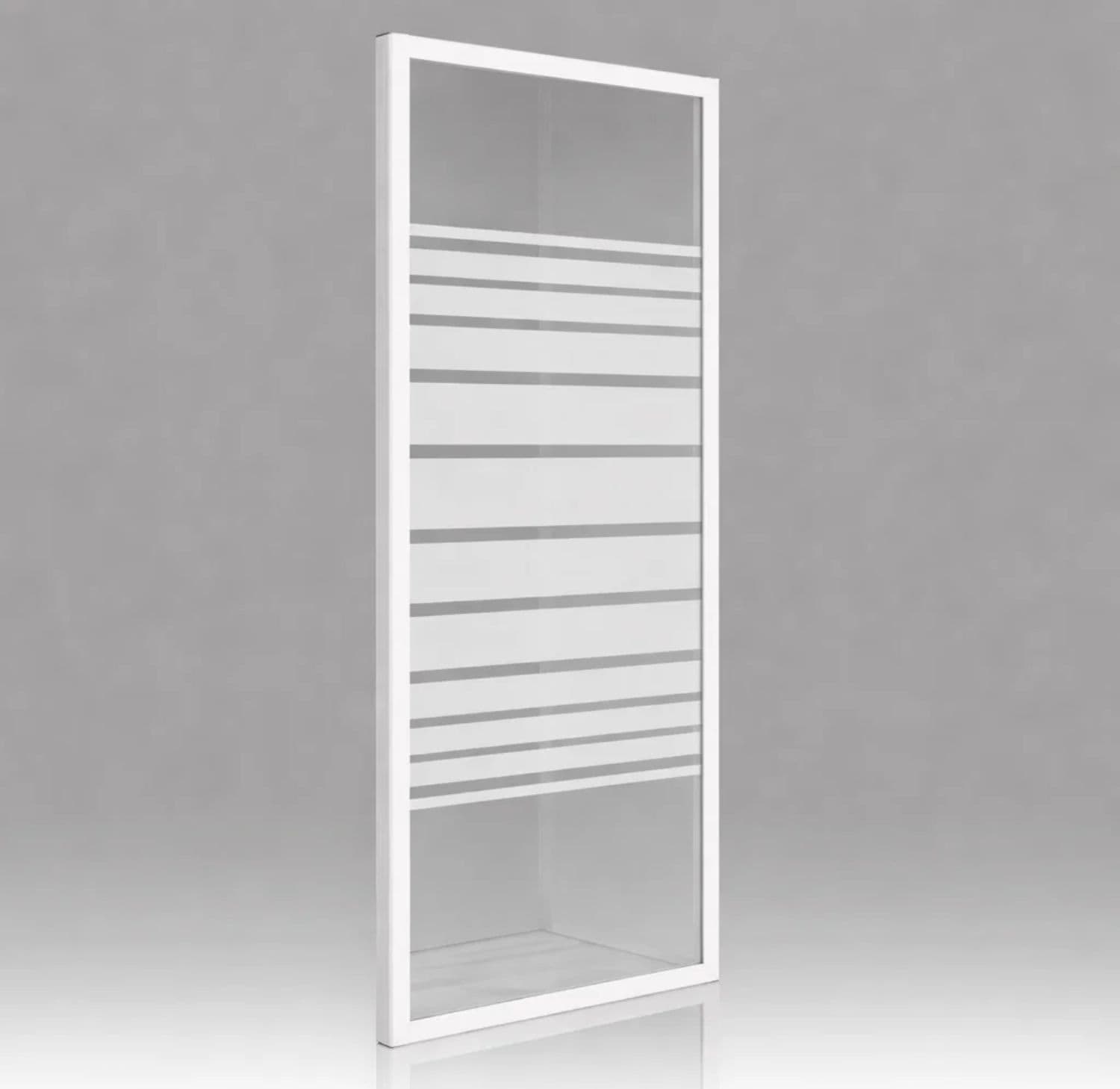 Lato Fisso per Box Doccia Corner Bianco Cristallo Temprato Trasparente e Serigrafato – 1 pz., 77-79.5xh185 cm Serigrafato –