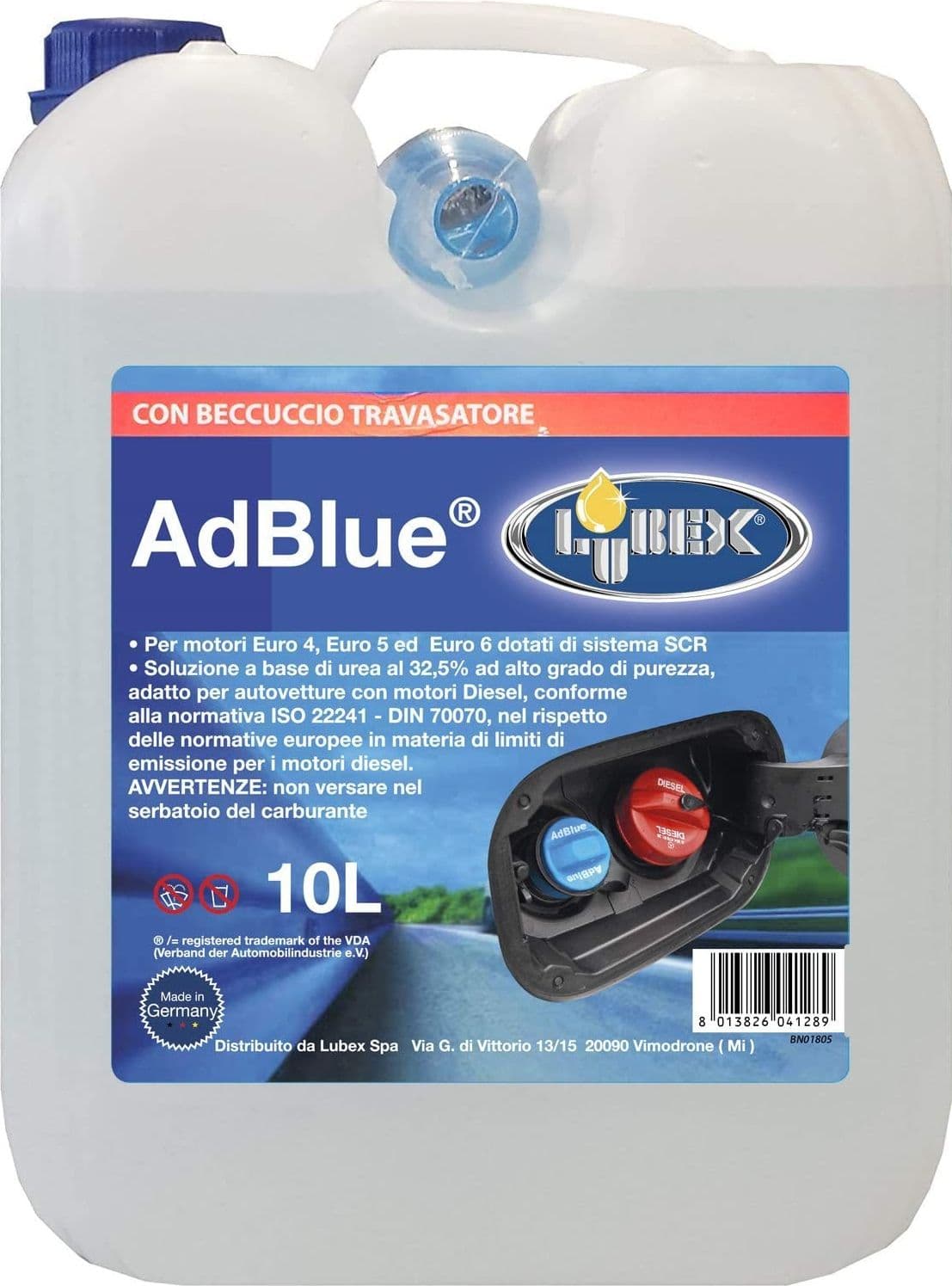 LUBEX AD BLUE Additivo 5 Taniche Con Beccuccio Litri 10 Ognuno - 2