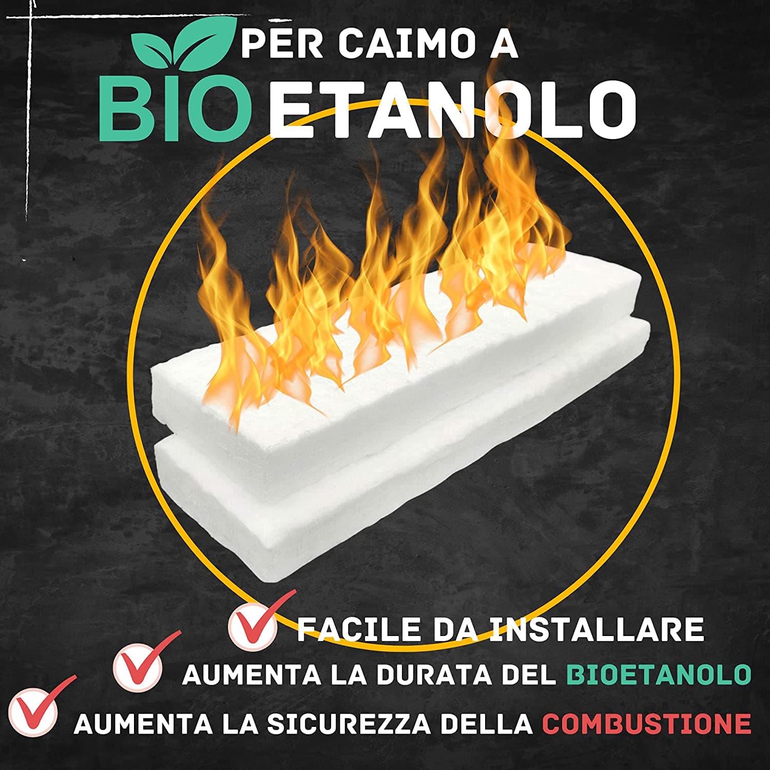 Lana in fibra di ceramica ricambio per bruciatore camino a bioetanolo 30 cm in Caminetti gel ed etanolo Decor Space - Altamura, commercioVirtuoso.it
