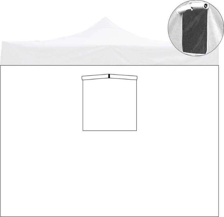 Telo di ricambio laterale per Gazebo pieghevole apertura a fisarmonica in tessuto Oxford 600D Bianco in Gazebo Decor Space - Altamura, commercioVirtuoso.it