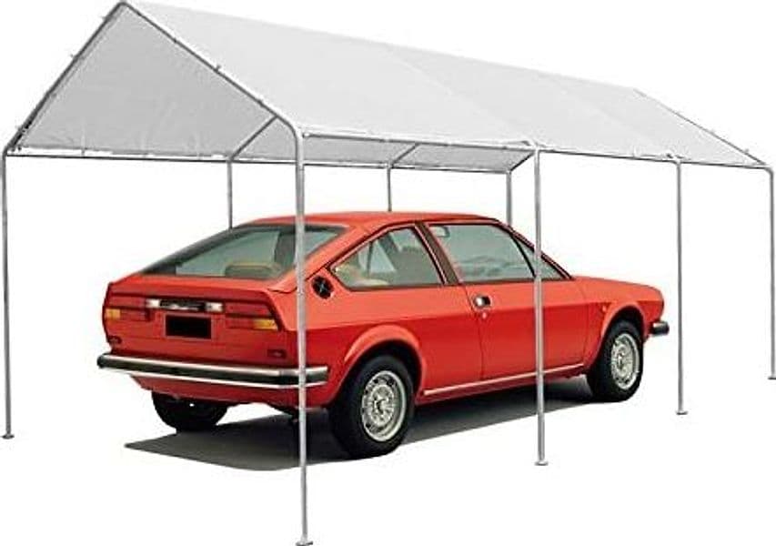 Gazebo per auto "Carport" con pali in acciaio 6 x 6 mt garage da giardino Giardino e giardinaggio/Arredamento da giardino e accessori/Ombrelloni tende e tettucci parasole/Gazebo Decor Space - Altamura, Commerciovirtuoso.it