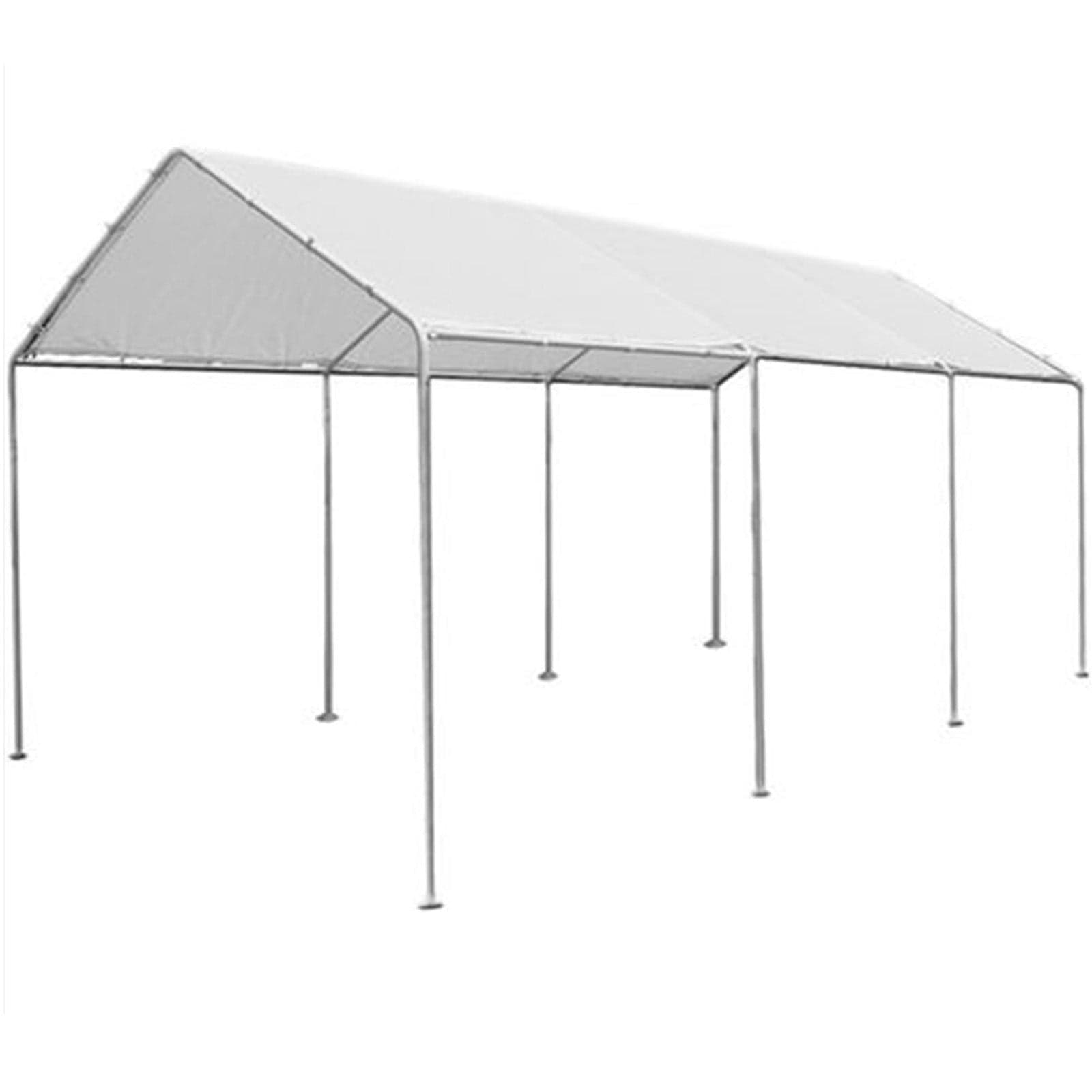Gazebo per auto "Carport" con pali in acciaio 6 x 6 mt garage da giardino in Gazebo Decor Space - Altamura, commercioVirtuoso.it