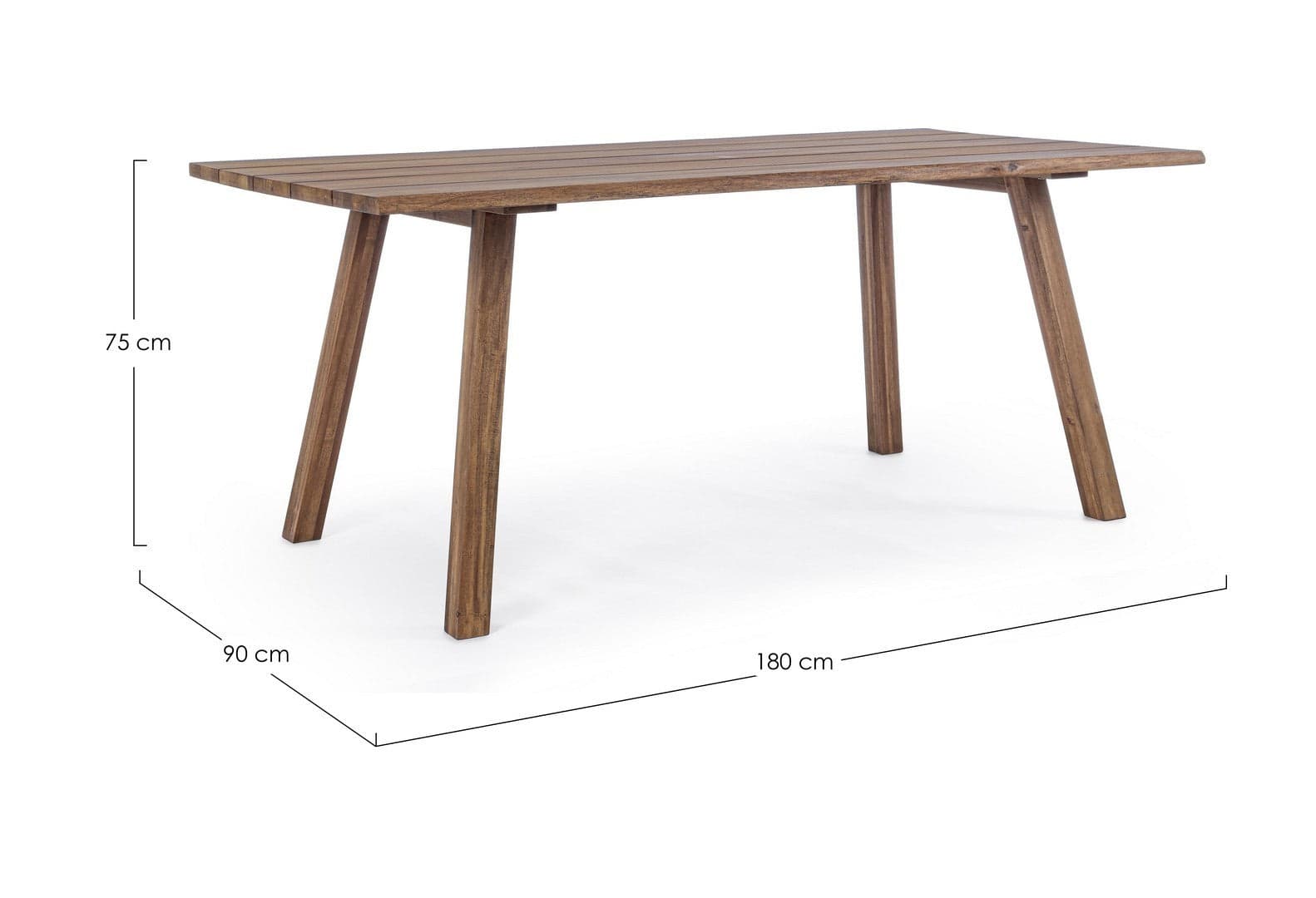 Tavolo "Glasgow" rettangolare, in legno di acacia FSC, per interno ed esterno, da 180 cm in Tavoli standard Decor Space - Altamura, commercioVirtuoso.it