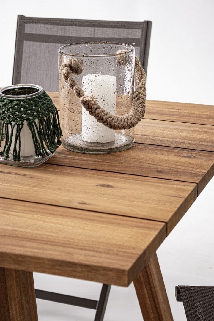 Tavolo "Glasgow" rettangolare, in legno di acacia FSC, per interno ed esterno, da 180 cm in Tavoli standard Decor Space - Altamura, commercioVirtuoso.it