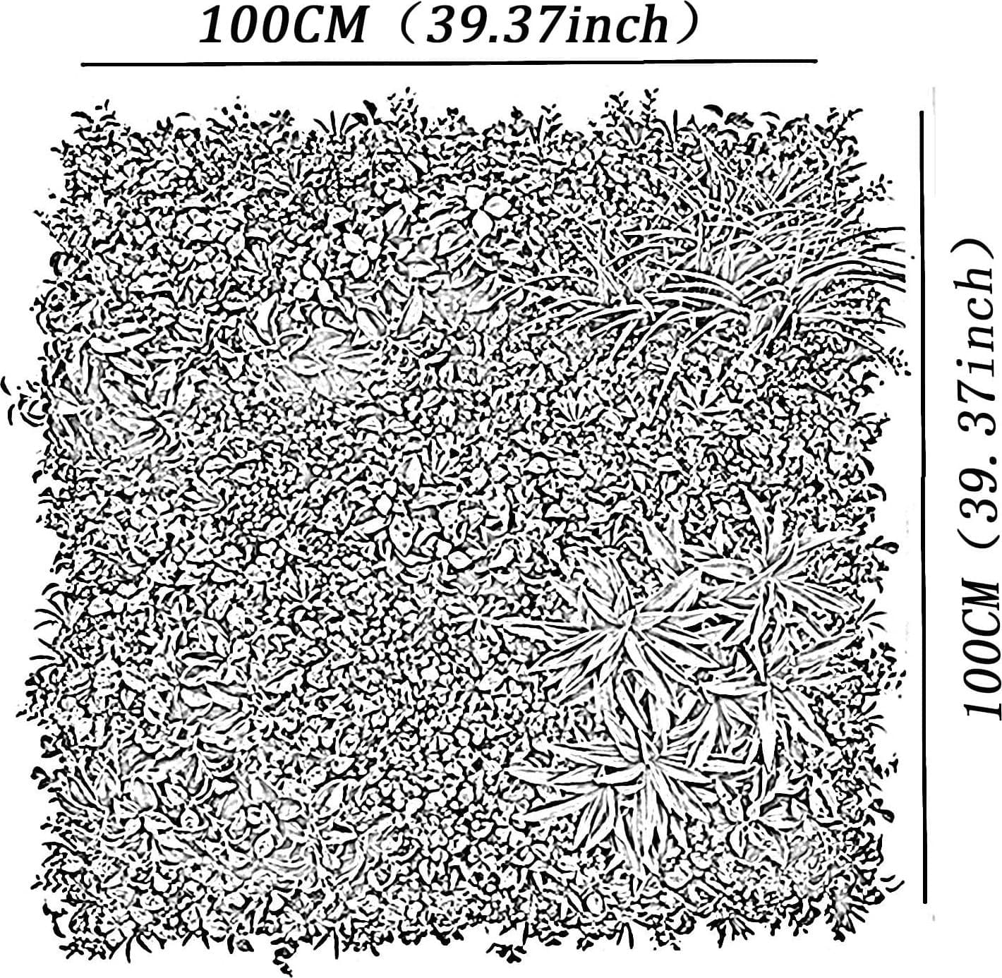 Siepe artificiale per parete sempreverde verticale "Tropicale" da intero ed esterno 1 x 1 mt in Piante artificiali Decor Space - Altamura, commercioVirtuoso.it