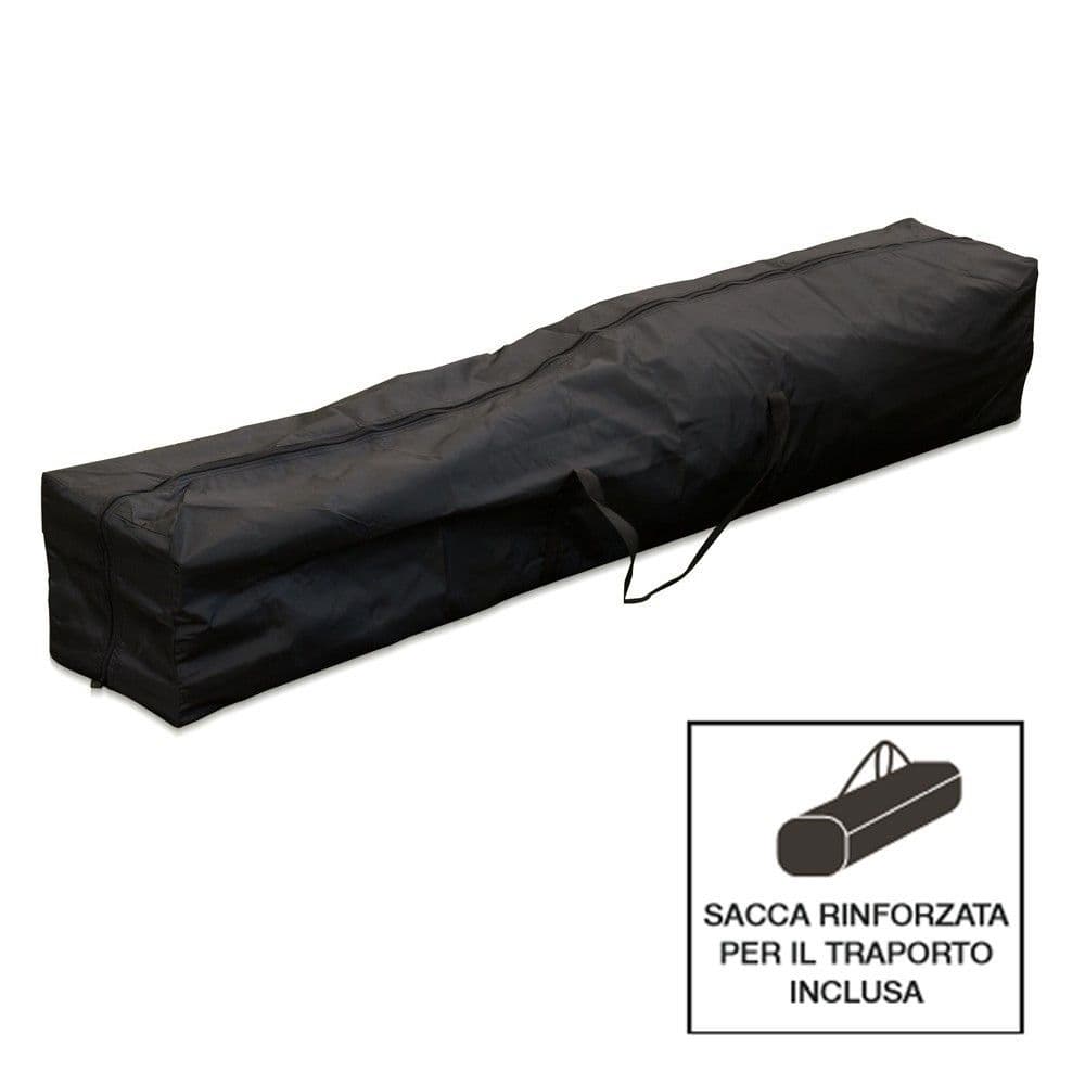 Gazebo pieghevole apertura a fisarmonica per campeggio, sagre ed eventi professionale 3 x 3 mt Nero in Gazebo Decor Space - Altamura, commercioVirtuoso.it