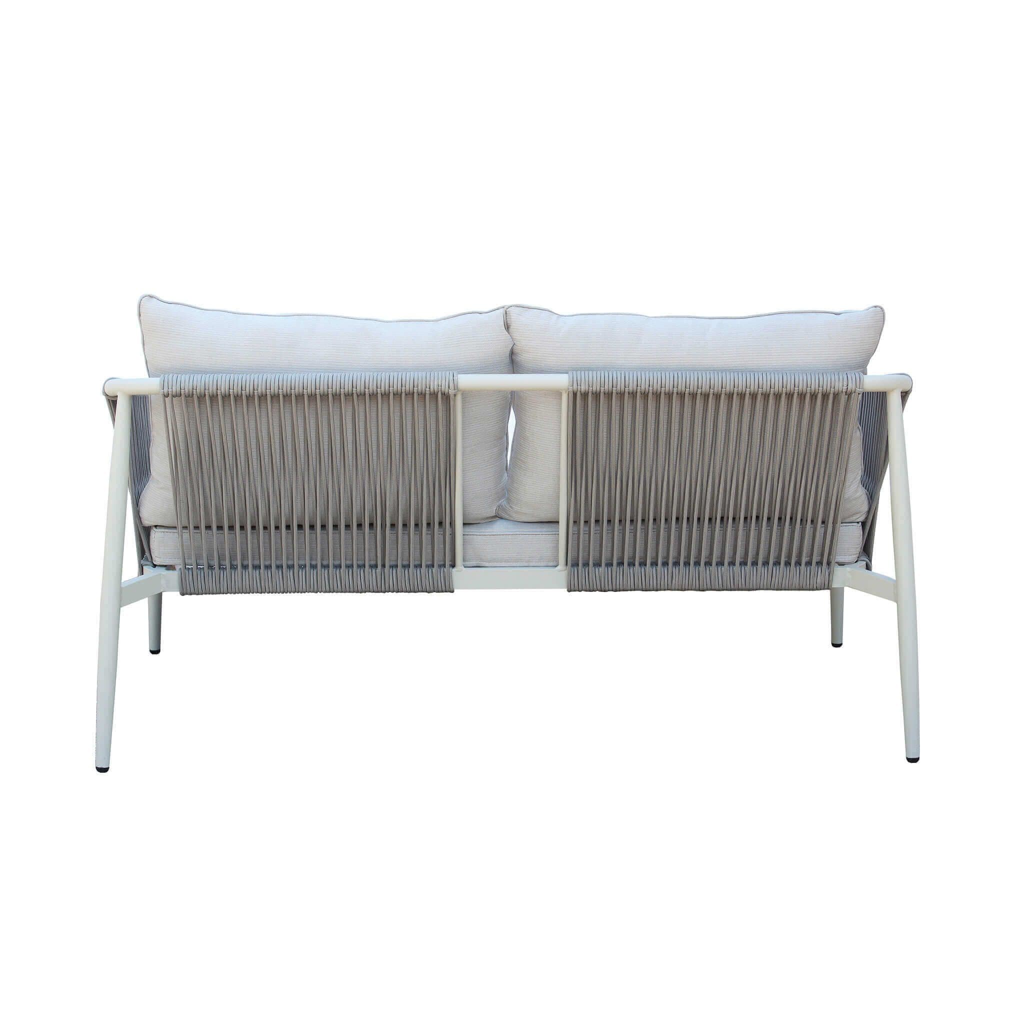 Salottino moderno per esterno "Bora Bora" in alluminio con corde da giardino Giardino e giardinaggio/Arredamento da giardino e accessori/Set di mobili Decor Space - Altamura, Commerciovirtuoso.it