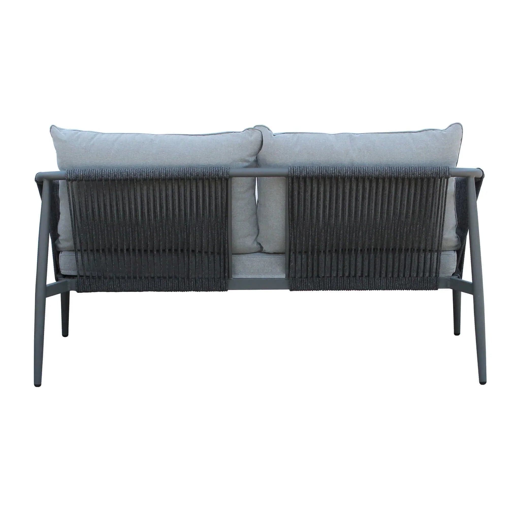 Salottino moderno per esterno "Bora Bora" in alluminio con corde da giardino Giardino e giardinaggio/Arredamento da giardino e accessori/Set di mobili Decor Space - Altamura, Commerciovirtuoso.it